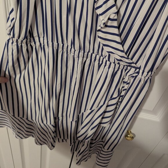 Express Striped Wrap Sundress - Picture 3 of 4